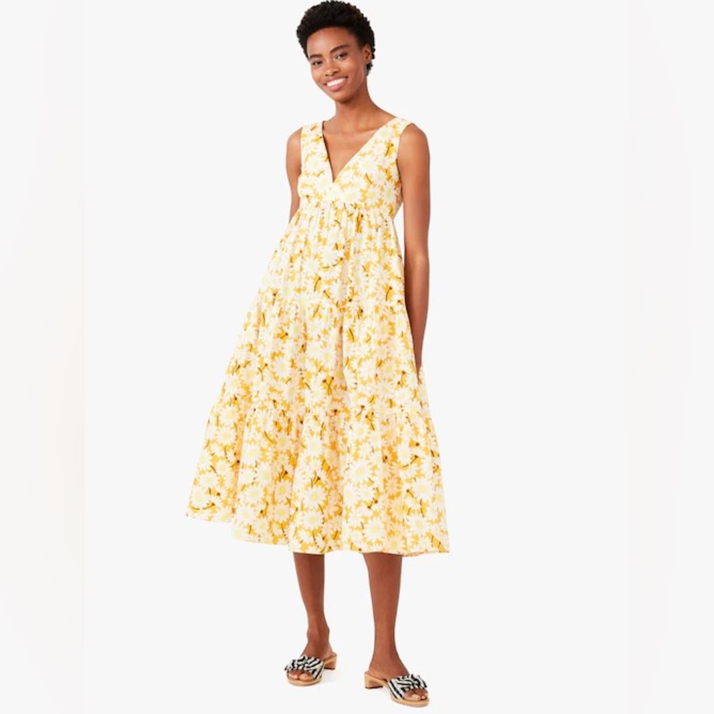 NWT Kate Spade Daisy Poplin Vineyard Midi Dress